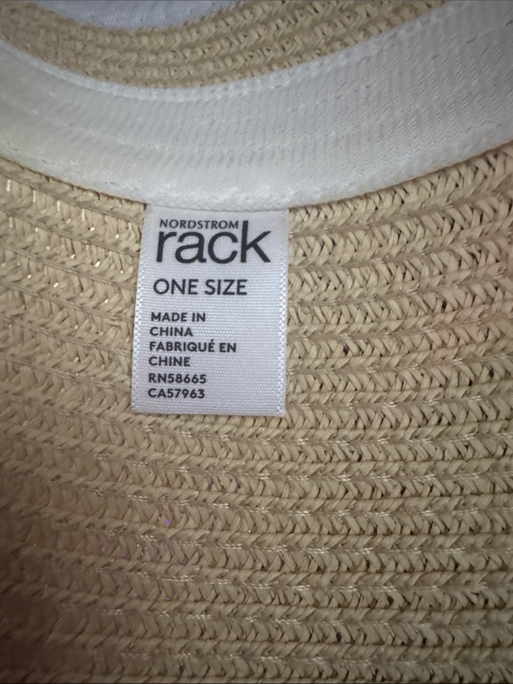 Nordstrom Women's Straw Visor 44.T - Picture 2 of 2